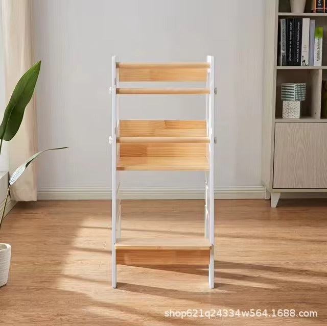 Customizable Wooden Adjustable Folding Learning Tower – Montessori Kids' Tower for Babies & Toddlers