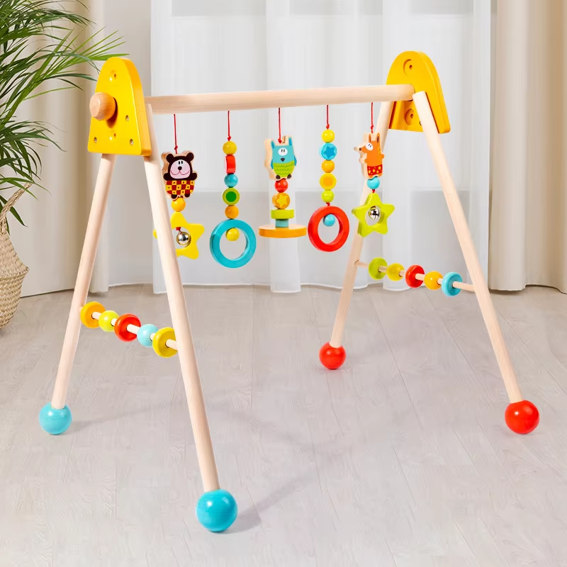 Comfort Wooden Fitness Tripod Climbing Frame – Indoor Educational Toy for 0-3 Year Olds
