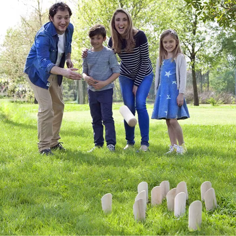 Finland Kubb Toss – Eco-Friendly Bamboo Outdoor Lawn Toy, Family Fun, In Stock!