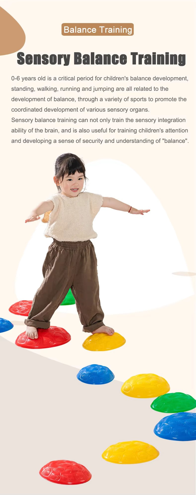 Turtle Steps Balance Stepping Stones – Obstacle Course Game for Kids & Family, Indoor/Outdoor Sensory Play