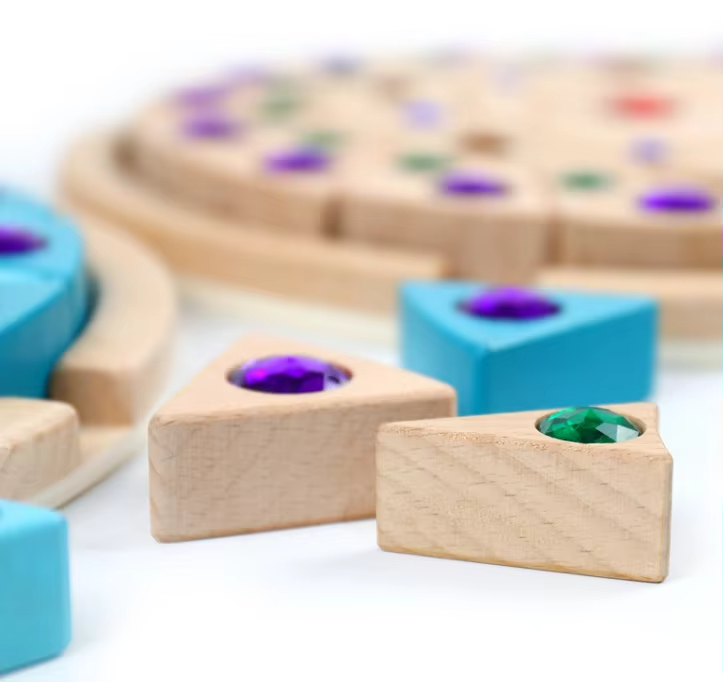 Acrylic Rainbow Building Blocks – Safe Sensory Puzzle, Customizable Logo, Wooden Stacker