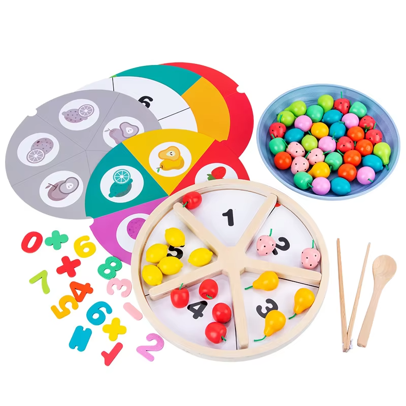 Wholesale Wooden Play House Fruit Sorting Tray – Baby & Kids' Early Education Cognitive Toy