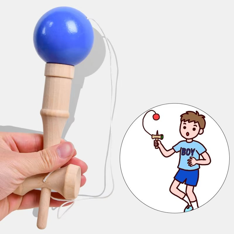 Wholesale Factory Mini Kendama – Colorful Wooden Toy (5-7 Years), Various Colors by Krom Jumbo Wood