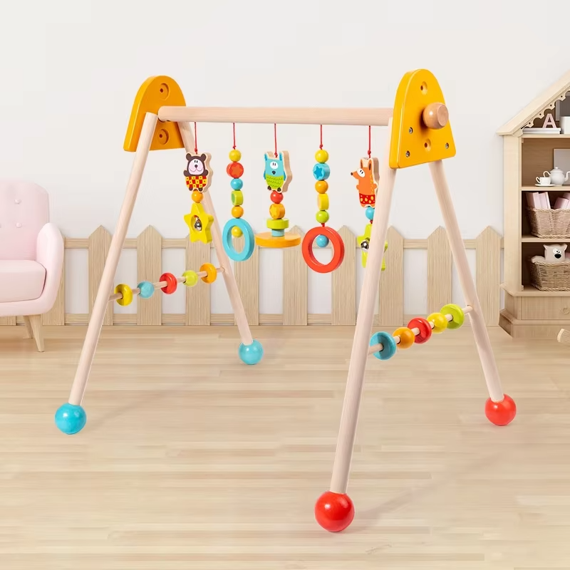 Comfort Wooden Fitness Tripod Climbing Frame – Indoor Educational Toy for 0-3 Year Olds