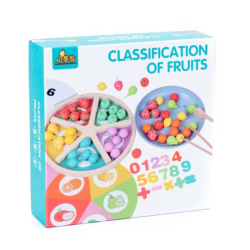 Wholesale Wooden Play House Fruit Sorting Tray – Baby & Kids' Early Education Cognitive Toy