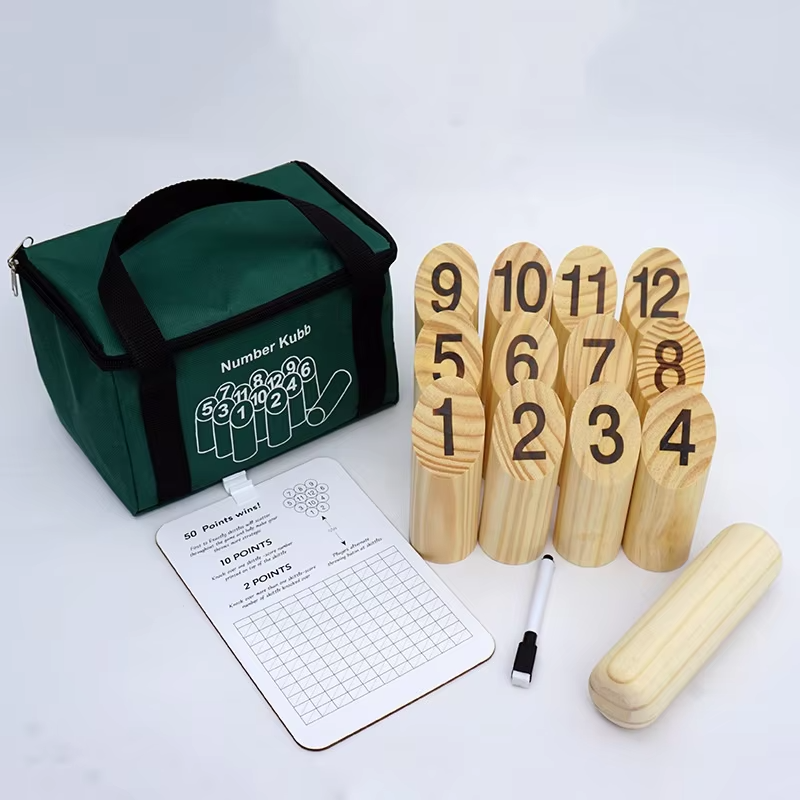 Finland Kubb Toss – Eco-Friendly Bamboo Outdoor Lawn Toy, Family Fun, In Stock!