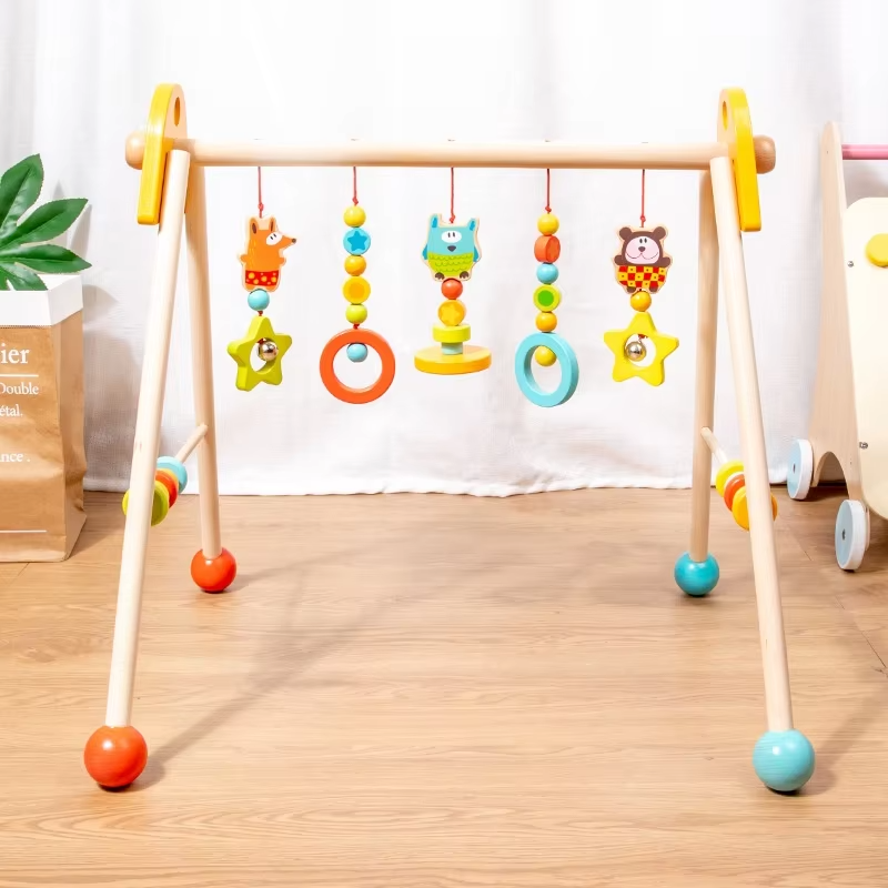 Comfort Wooden Fitness Tripod Climbing Frame – Indoor Educational Toy for 0-3 Year Olds