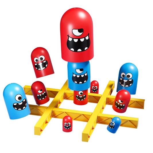 Intellect Wooden Tic Tac Toe – Unisex Educational Toy, Kids' Wisdom Battle Table Game