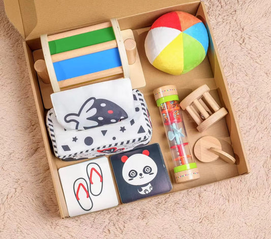 Montessori Play Kits for Kids – Love Play Kit, 0-6 Month Educational Box Set, Montessori Toy