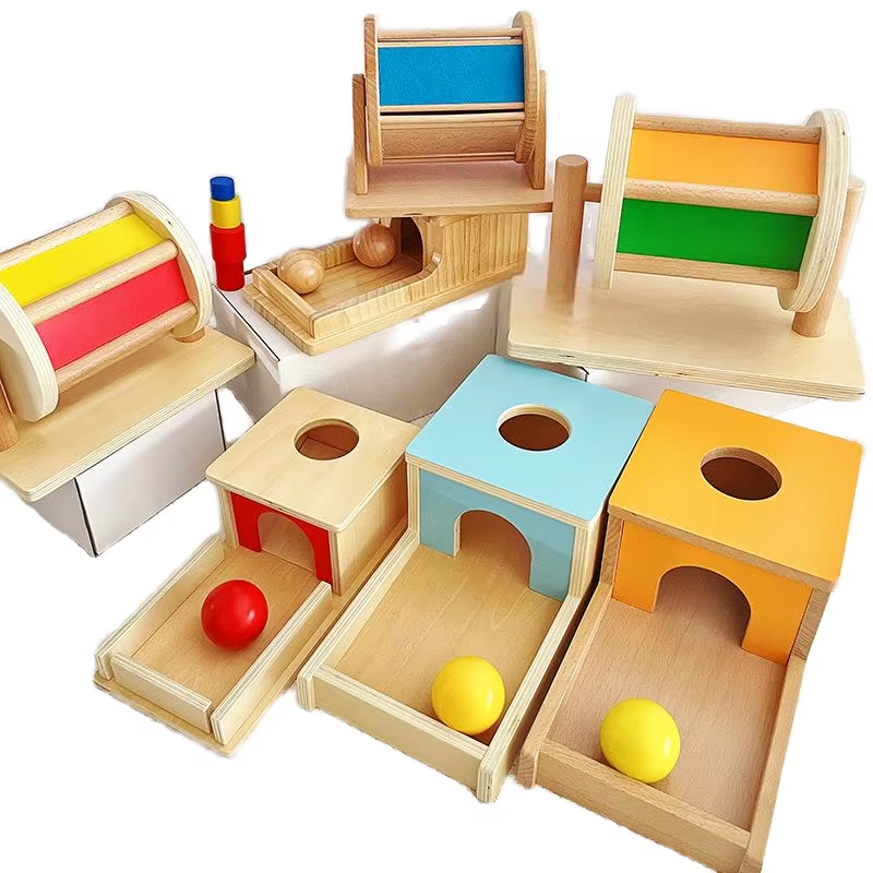 Love Play Kits – Wooden Montessori Educational Toy, Object Permanence Box for Infant Kids