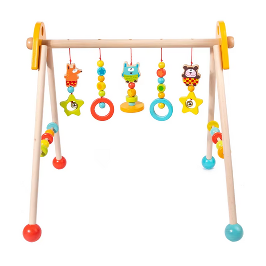 Comfort Wooden Fitness Tripod Climbing Frame – Indoor Educational Toy for 0-3 Year Olds