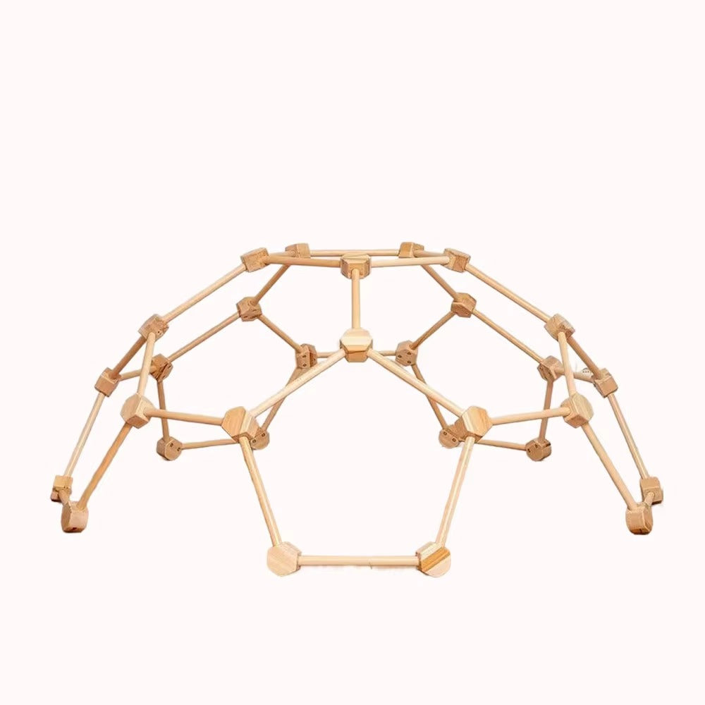 Handmade Wooden Spider Web Montessori Gym Rack – For Outdoor & Living Room, Includes Pikler Triangle