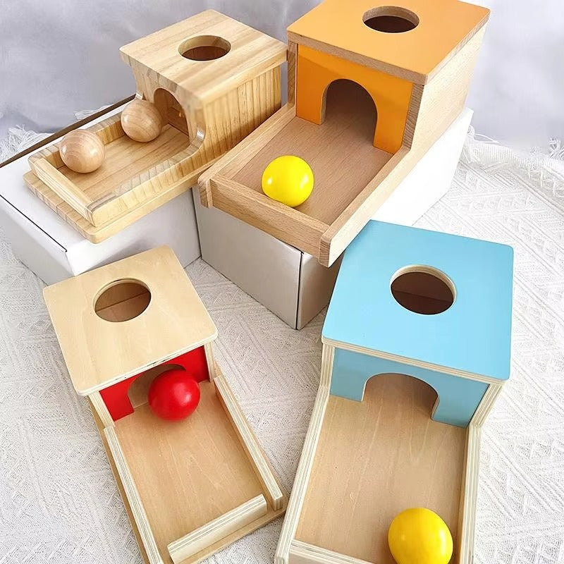 Love Play Kits – Wooden Montessori Educational Toy, Object Permanence Box for Infant Kids