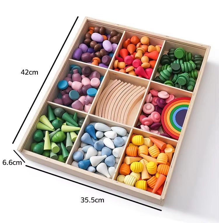 2025 New Arrival Wooden Rainbow Building Blocks – Educative Creative Construction Toy, Toddler Kids' Gift