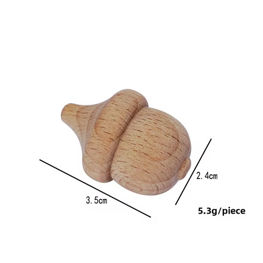 Solid Wood Acorns Beech Logs – DIY Painted Blocks, Eco Engraving, Christmas Decor