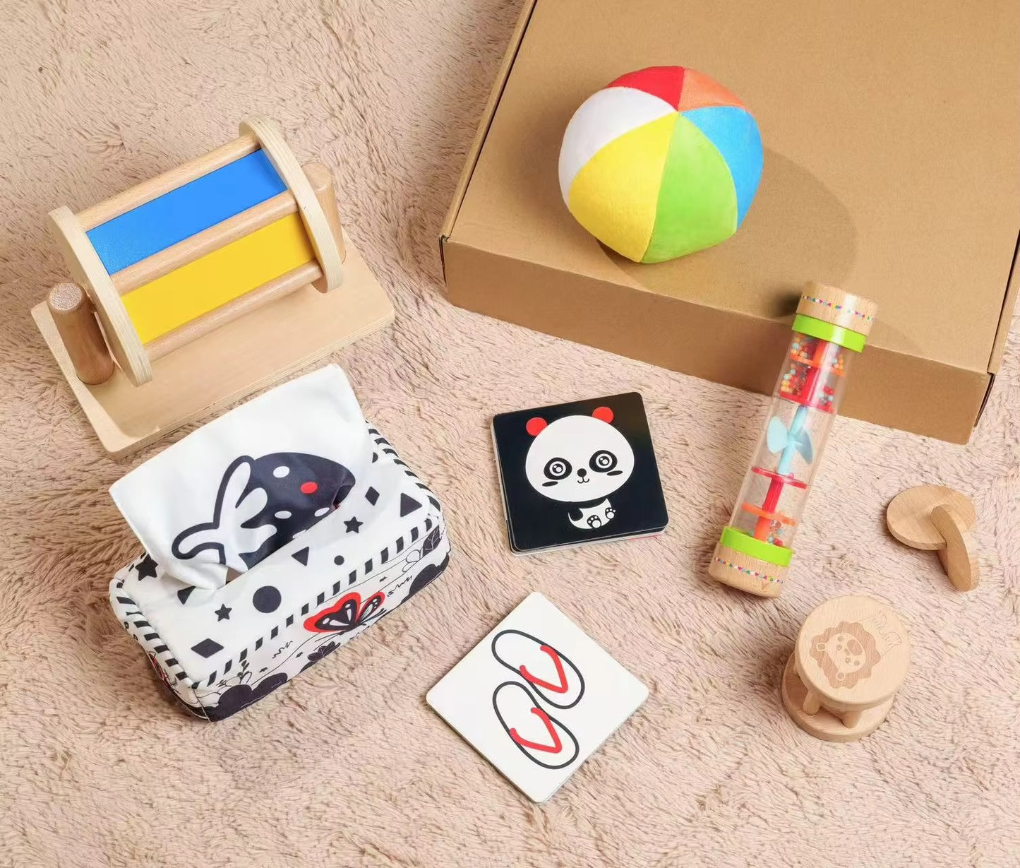Montessori Play Kits for Kids – Love Play Kit, 0-6 Month Educational Box Set, Montessori Toy