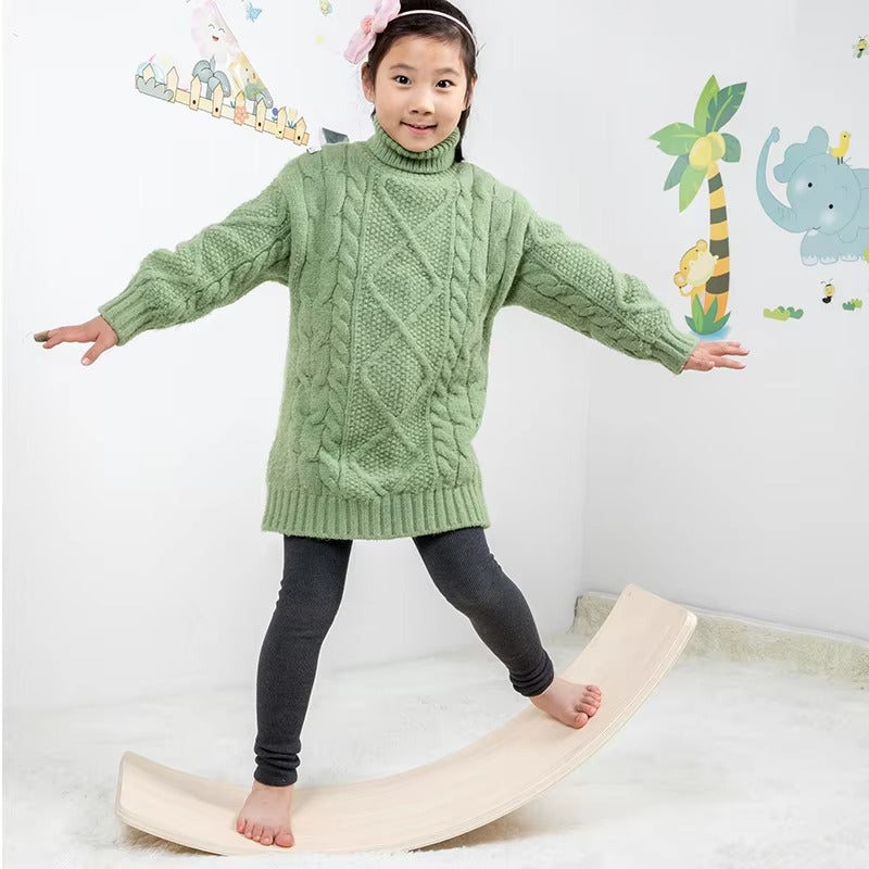 Hot Selling Eco-Friendly Colorful Balance Seesaw – Curvy Training Board for Kids' Sensory & Body Exercise