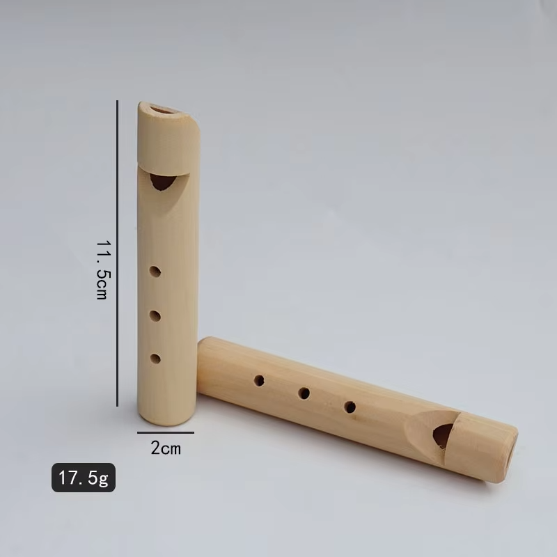 Manufacturer Supplies Creative Wooden Three-Hole Flute Whistle – Toddler Toy, Kids' Orff Wind Instrument