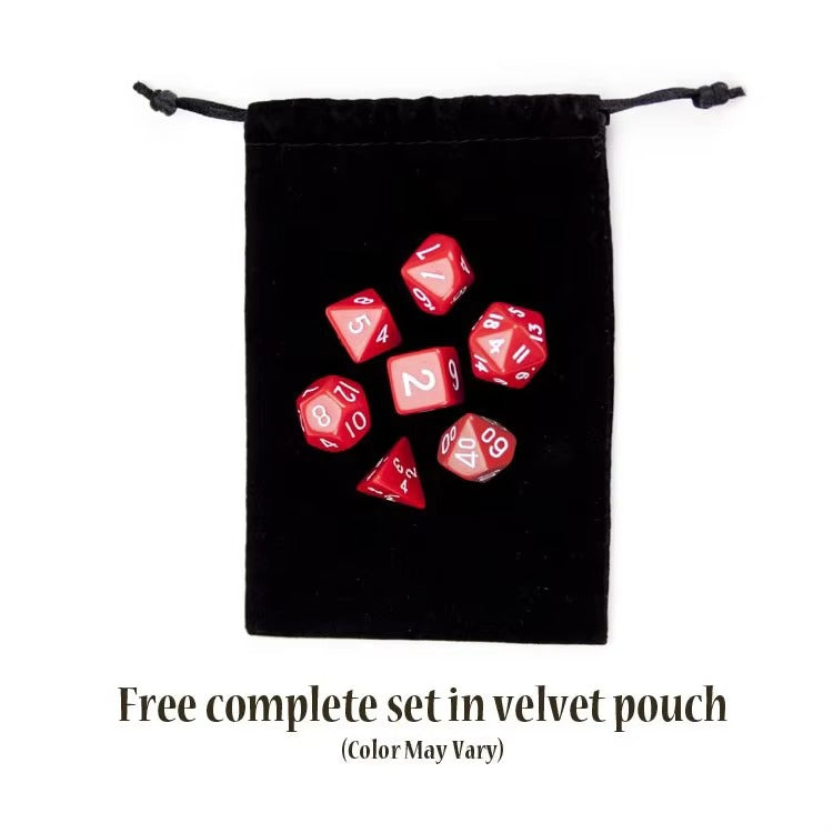 Colorful Polyhedral Wooden Metal Dice Set – Tabletop Game, Craft Decor & Entertainment