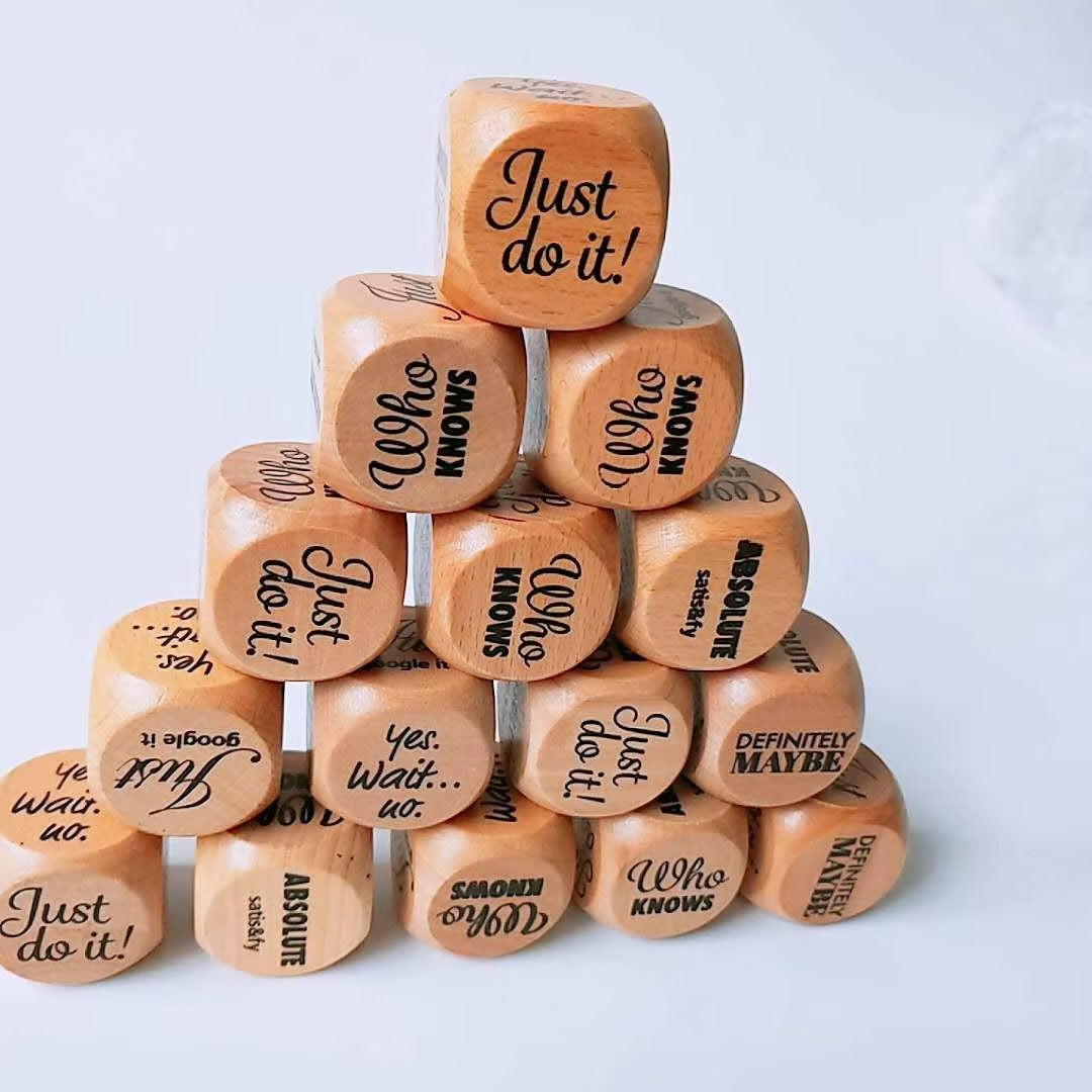 Wood Dice – Blank/Printed/Engraved, 6-Sided, Kid Entertainment Game