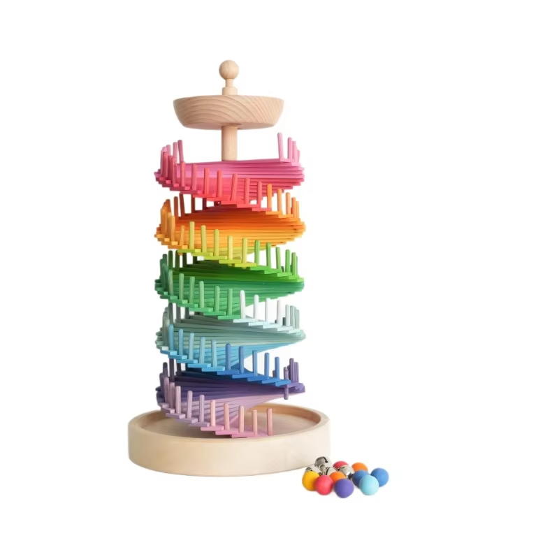 Large 1:36 DIY Wooden Dyeing Speed Ball – Color Recognition, Kindergarten Educational Toy