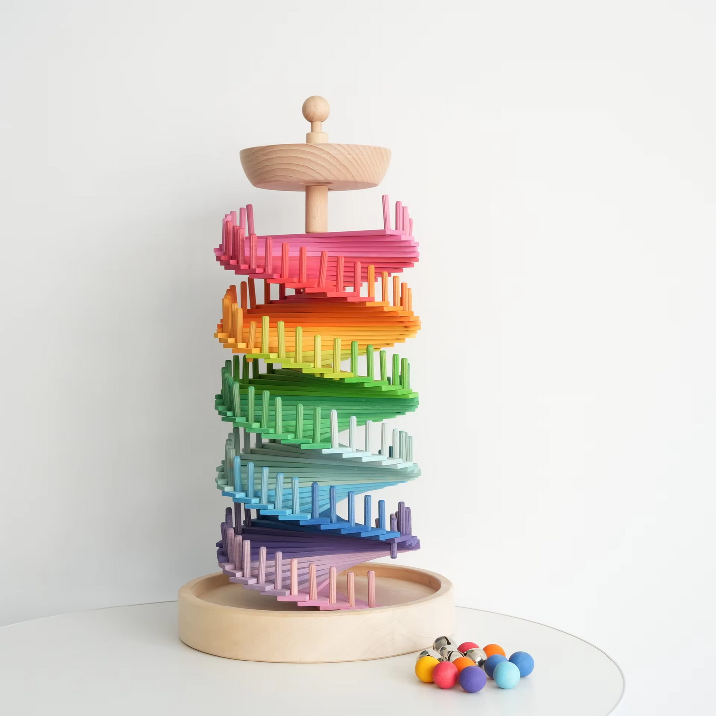 Large 1:36 DIY Wooden Dyeing Speed Ball – Color Recognition, Kindergarten Educational Toy