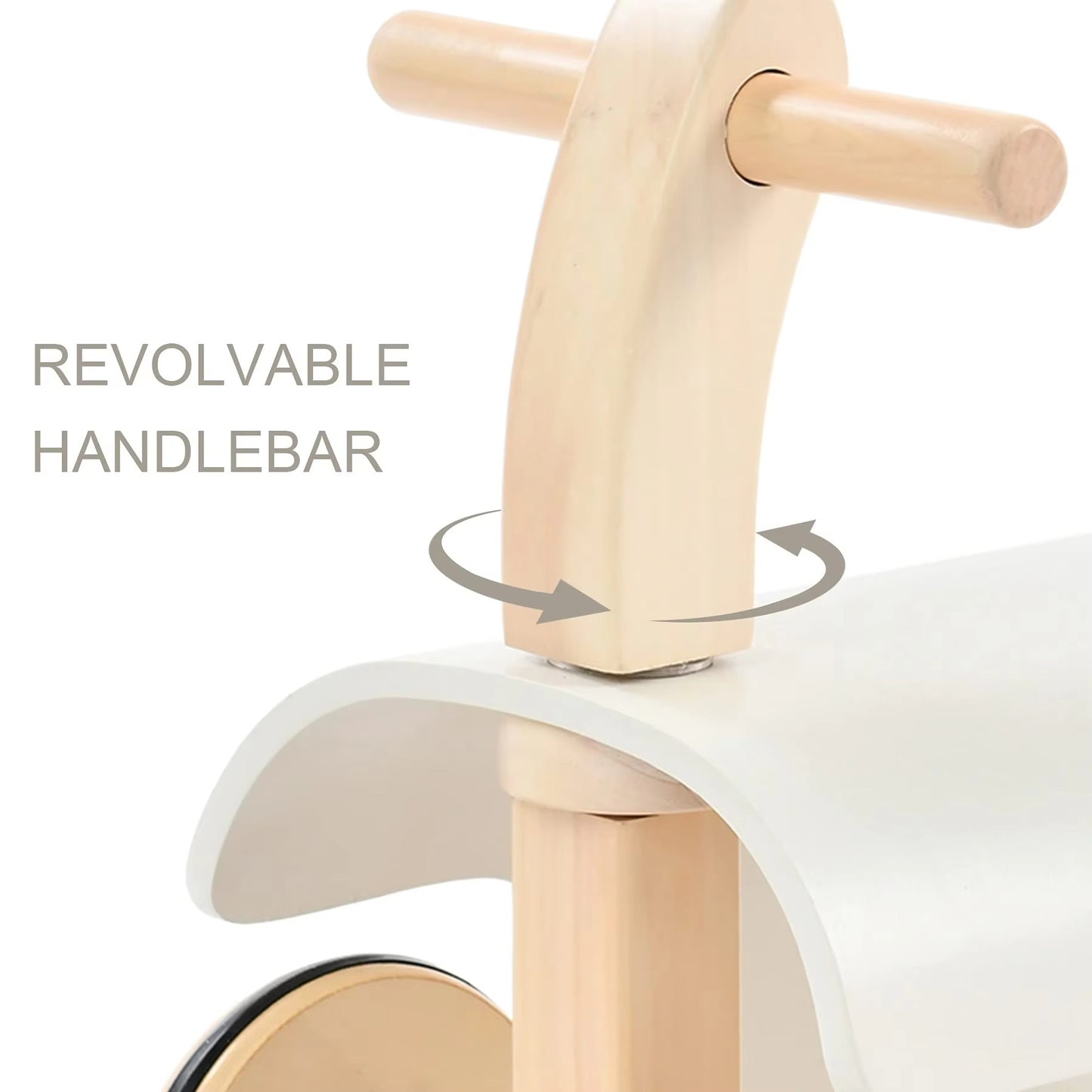 Baby Wooden 2-in-1 Saddle Balance Push Walker – Kids' Balance Bike & Ride-On Toy with Wheels
