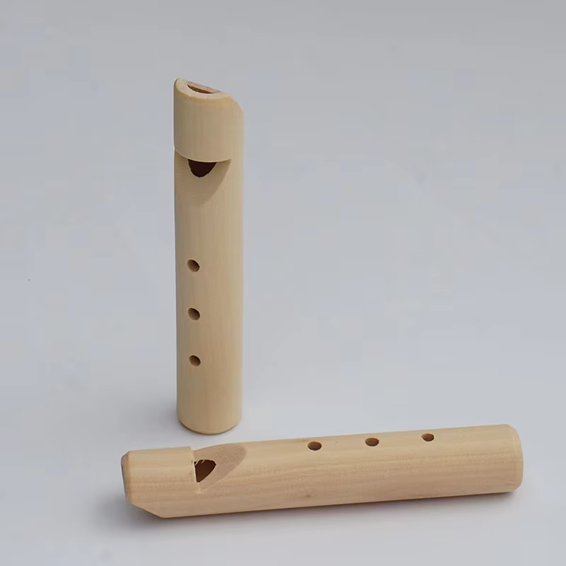 Manufacturer Supplies Creative Wooden Three-Hole Flute Whistle – Toddler Toy, Kids' Orff Wind Instrument