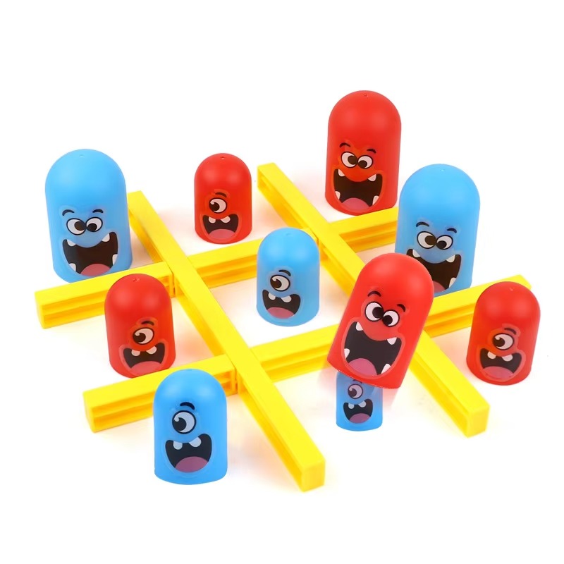 Intellect Wooden Tic Tac Toe – Unisex Educational Toy, Kids' Wisdom Battle Table Game