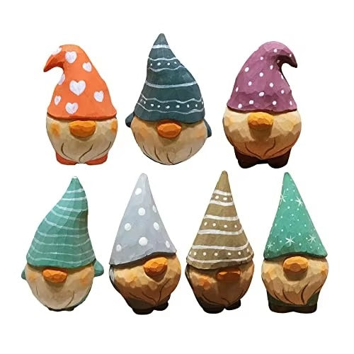 Hot Sale Luxury Seven Dwarfs Wood Carving – Cute Christmas Home Decor for Holiday Season